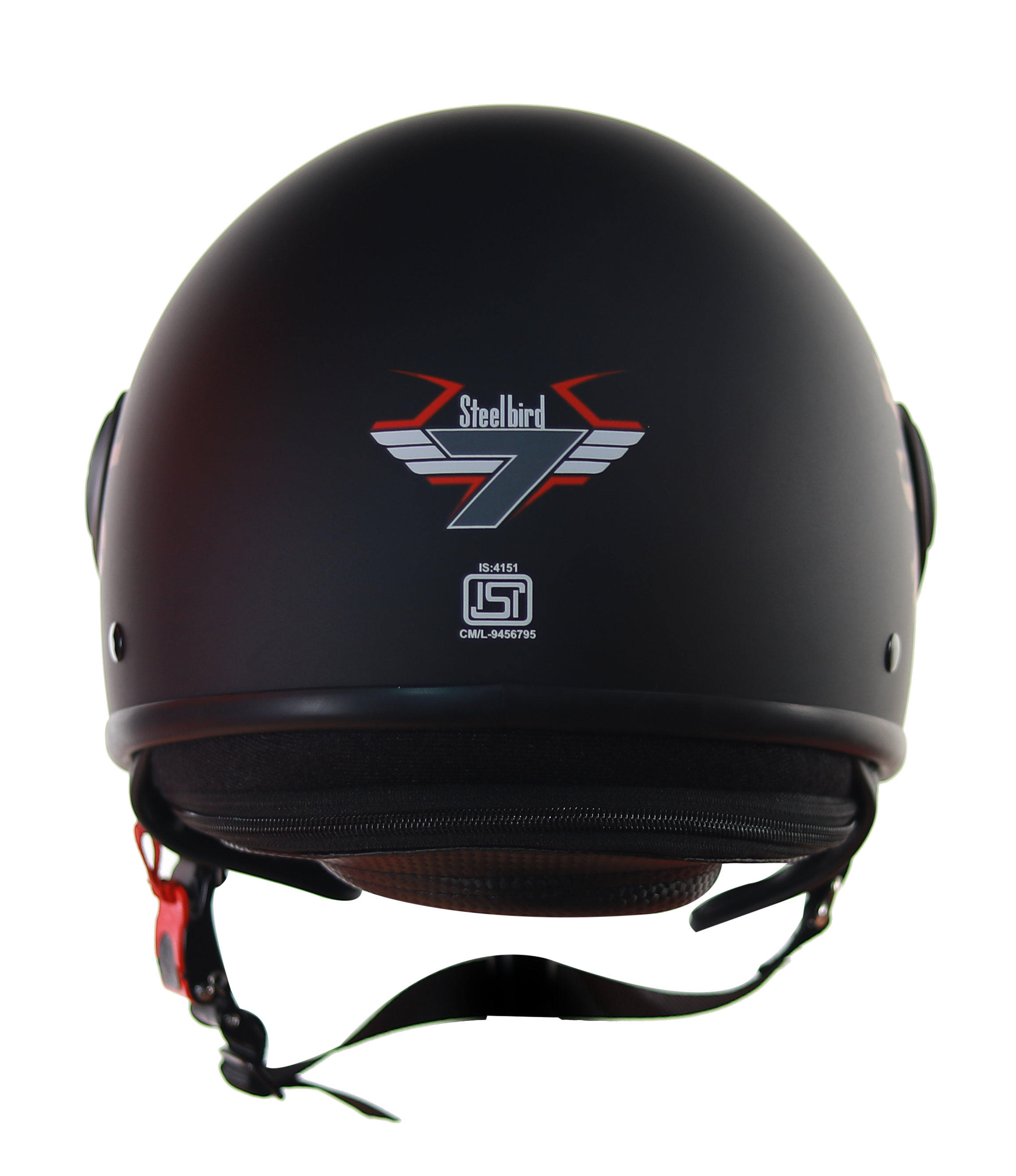 Steelbird SB-27 7Wings Tank Open Face Graphic Helmet (Matt Black Gold With Chrome Gold Visor)